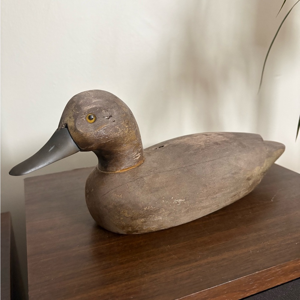 Rustic Wooden Duck Figurine
